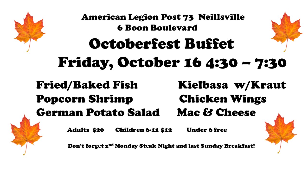 LEGION OCTOBERFEST BUFFET